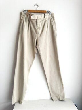 Ermenegildo Zegna Pleated Khaki Pants 36